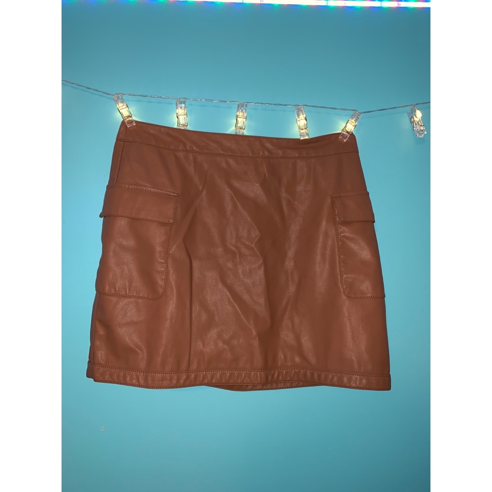 Faux Leather Mini Skirt